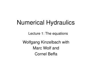 Numerical Hydraulics