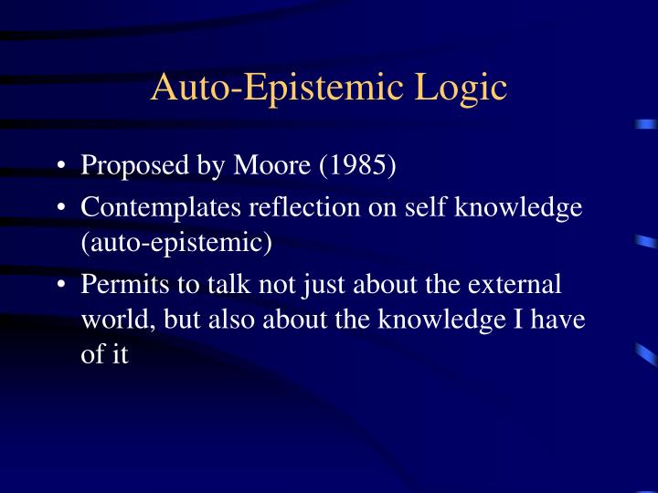 auto epistemic logic
