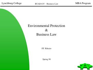 Environmental Protection &amp; Business Law