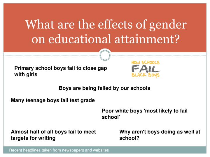 what are the effects of gender on educational attainment