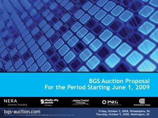 BGS Auction Proposal For the Period Starting June 1, 2009