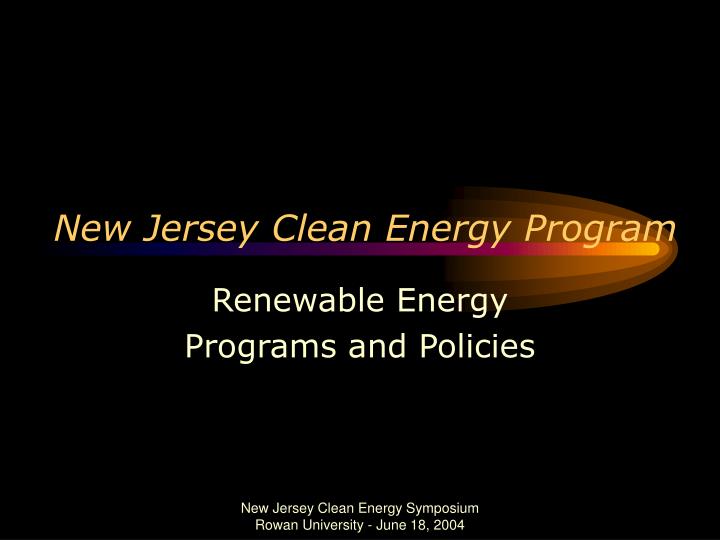 new jersey clean energy program