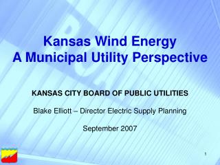 Kansas Wind Energy A Municipal Utility Perspective