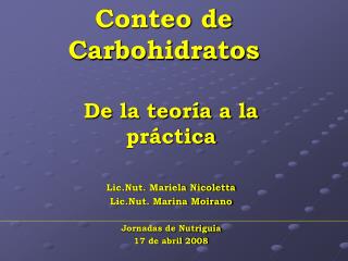conteo de carbohidratos