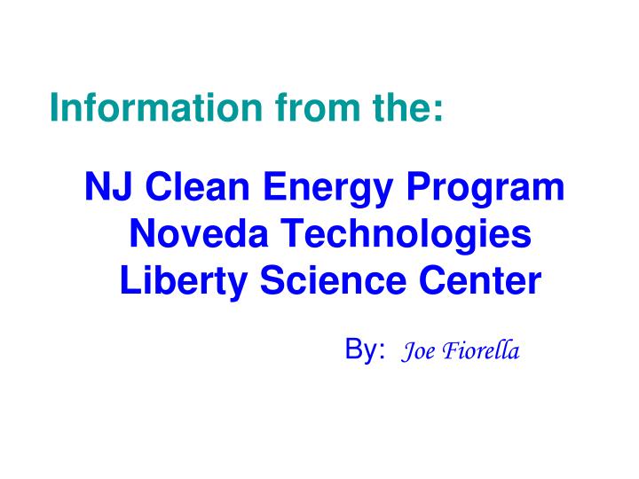 nj clean energy program noveda technologies liberty science center