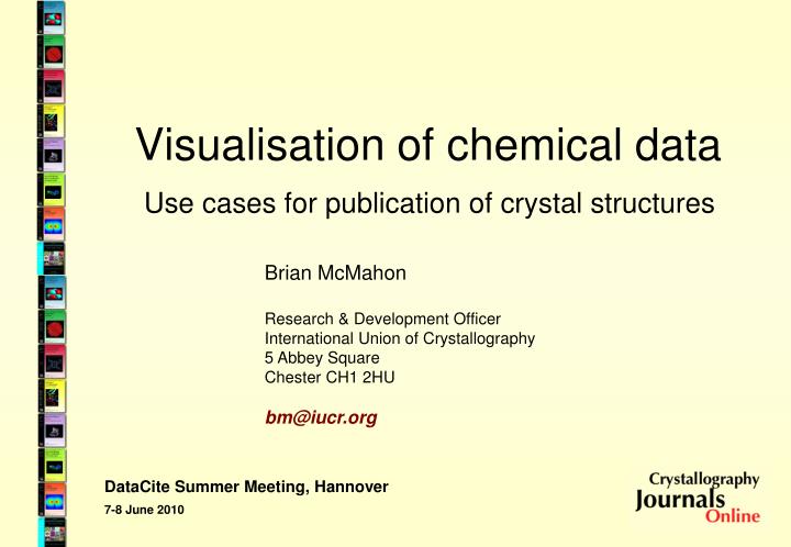 visualisation of chemical data