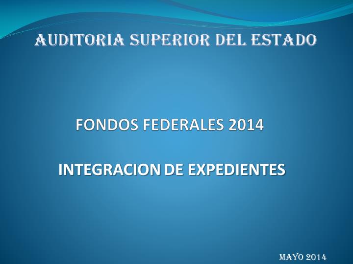 fondos federales 2014