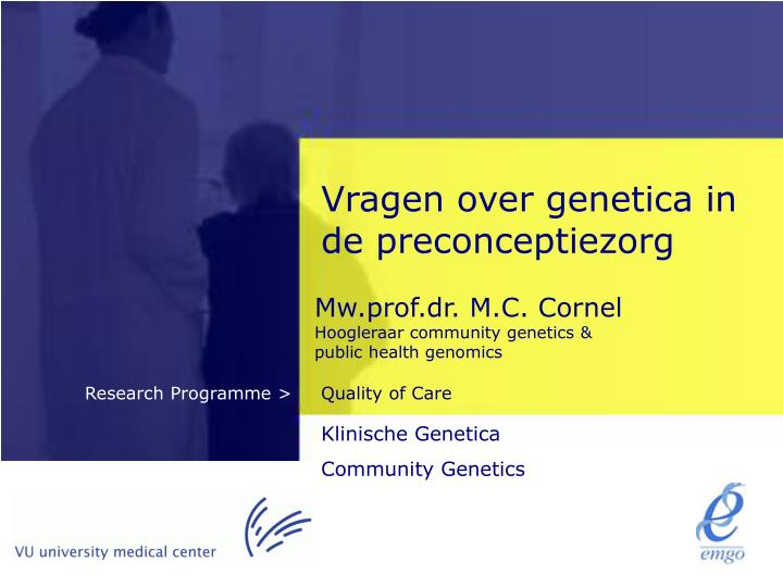 vragen over genetica in de preconceptiezorg