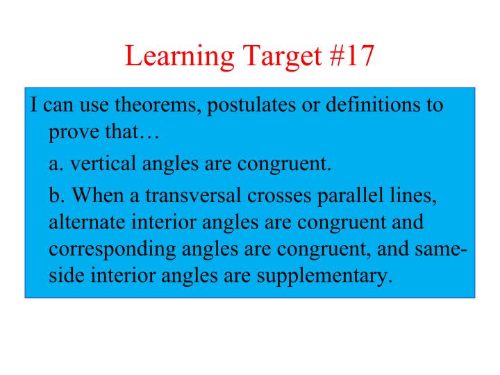 learning target 17