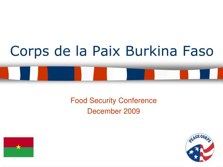 corps de la paix burkina faso