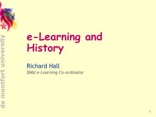 e-Learning and History
