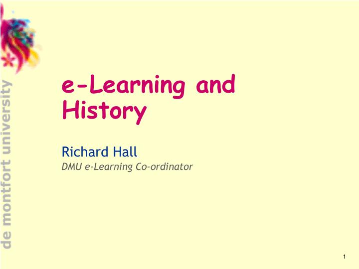 e learning and history