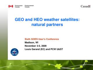 GEO and HEO weather satellites: natural partners