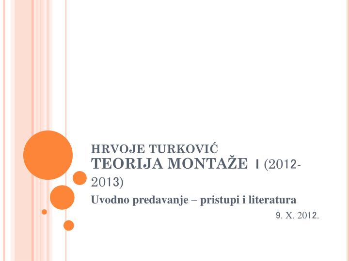 hrvoje turkovi teorija monta e i 20 12 20 13