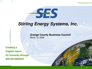 Stirling Energy Systems, Inc.