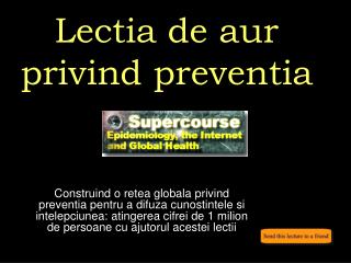 lectia de aur privind preventia