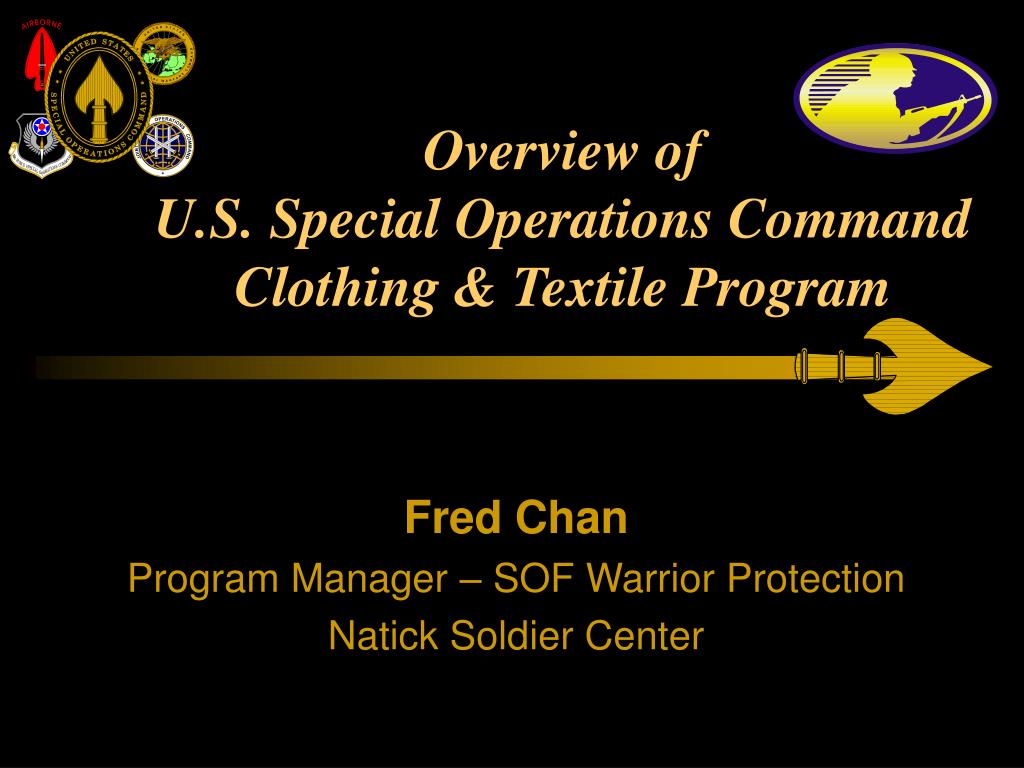 Command Center Cloth PPT - Overview of U.S. Special Operations Command Clothing & Textile ...