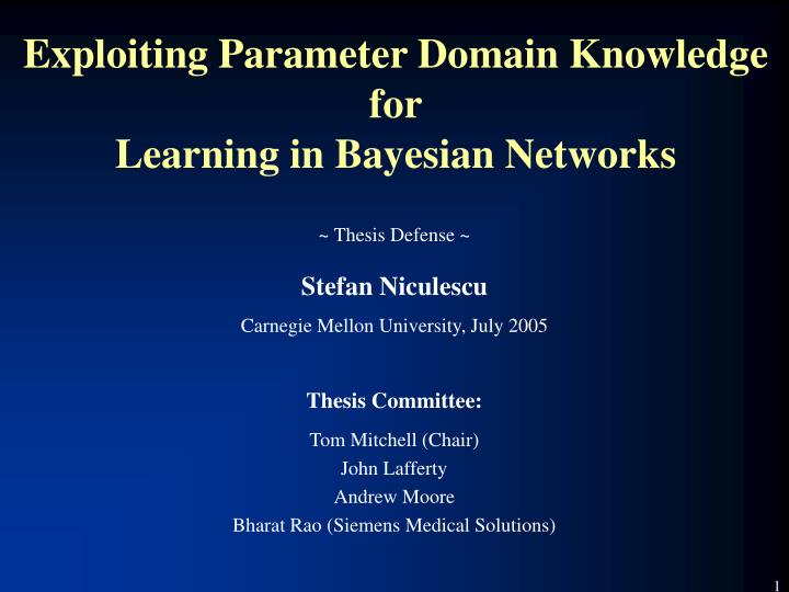exploiting parameter domain knowledge for learning in bayesian networks