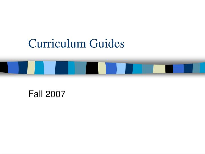 curriculum guides