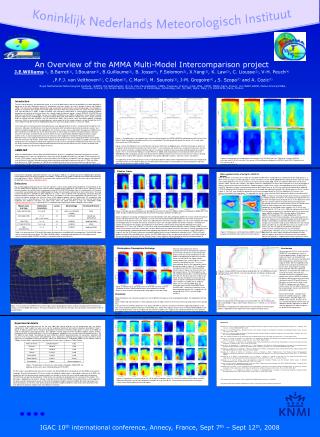 An Overview of the AMMA Multi-Model Intercomparison project