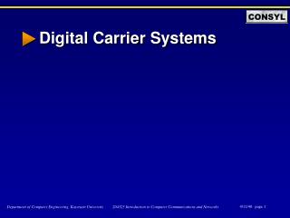Digital Carrier Systems