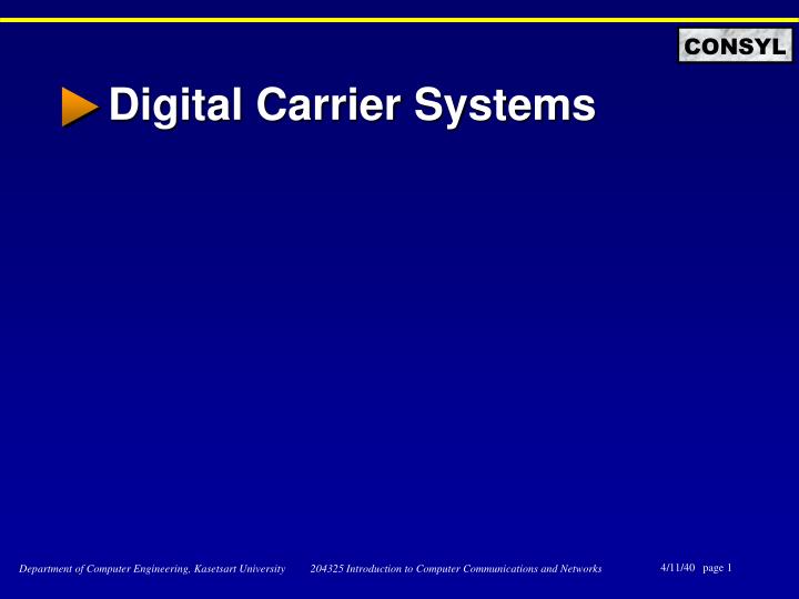 digital carrier systems