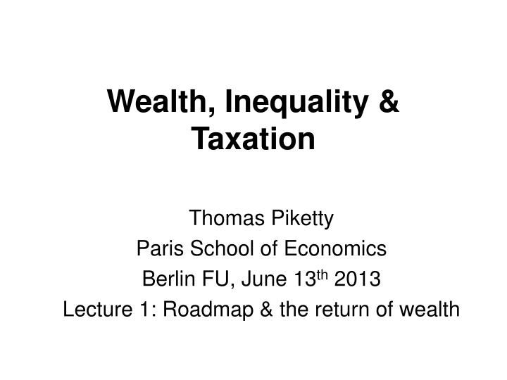 wealth inequality taxation