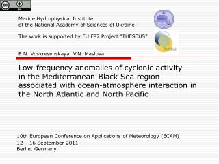 10th European Conference on Applications of Meteorology (ECAM)