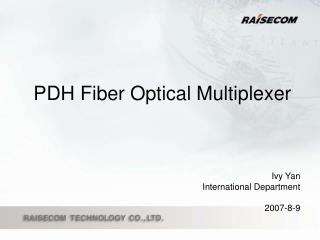 PDH Fiber Optical Multiplexer