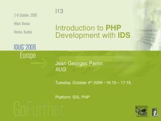 Introduction to PHP Development with IDS