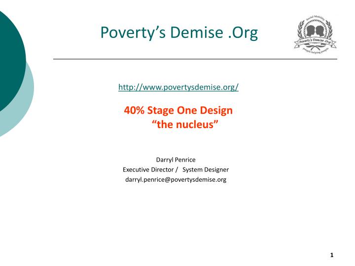 poverty s demise org