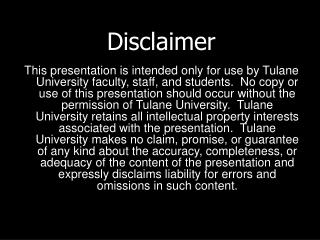 Disclaimer