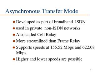 Asynchronous Transfer Mode