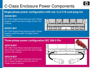 C-Class Enclosure Power Components