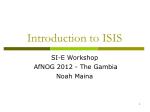 Introduction to ISIS - slide 1