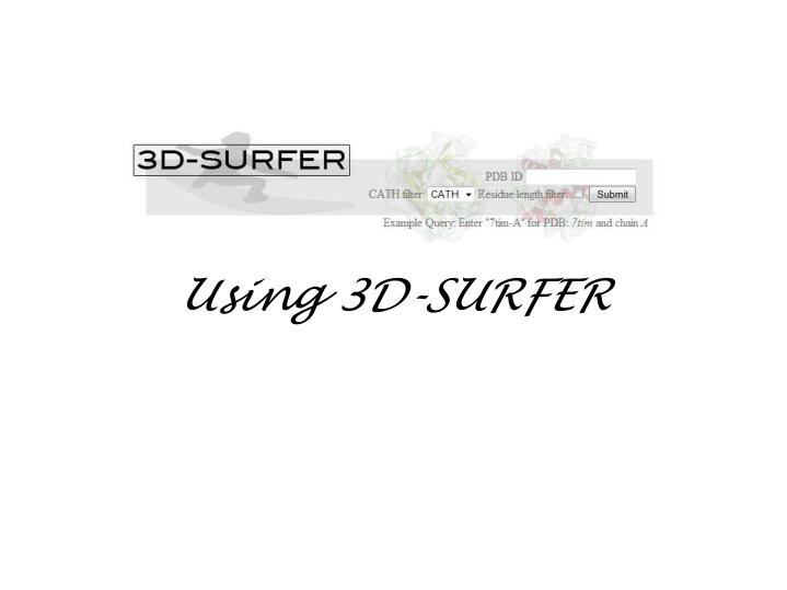 using 3d surfer