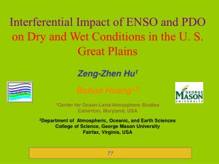 Interferential Impact of ENSO and PDO on Dry and Wet Conditions in the U. S. Great Plains