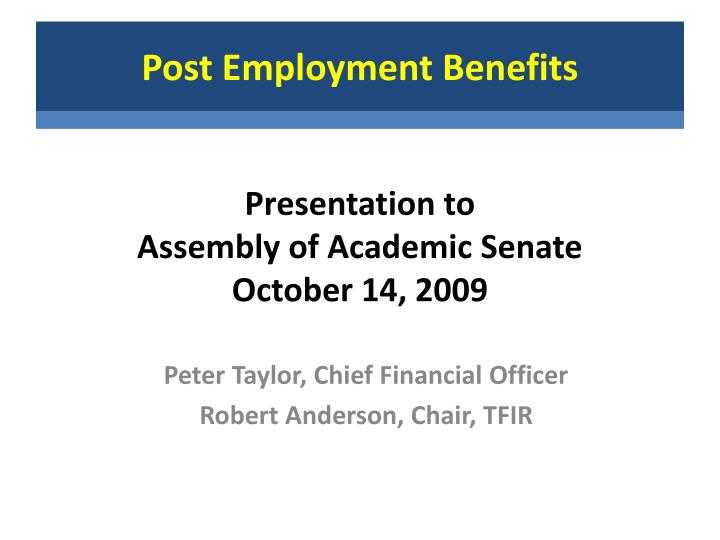 presentation to assembly of academic senate october 14 2009