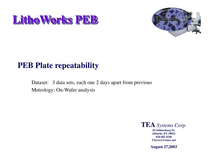 peb plate repeatability