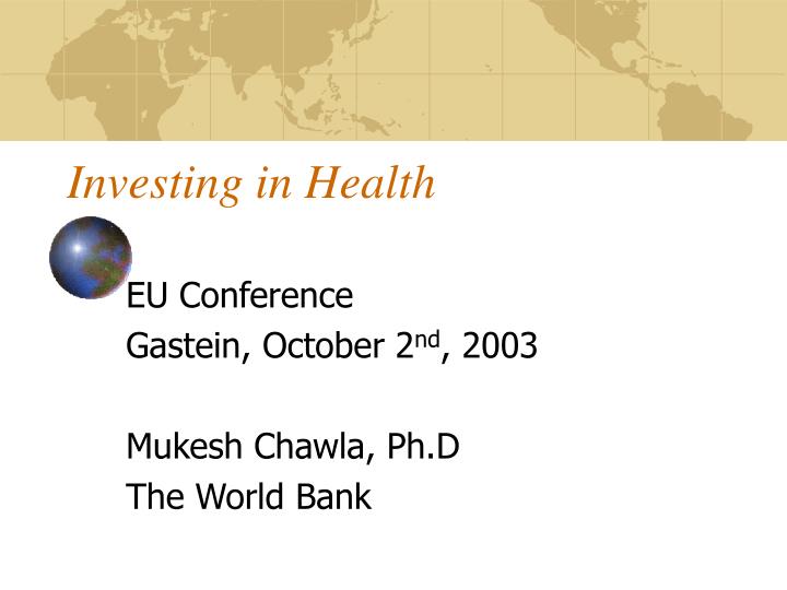 investing in health