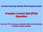 Constant Speeding Variable Pitch Propeller System
