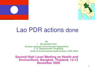 Lao PDR actions done