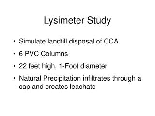 Lysimeter Study