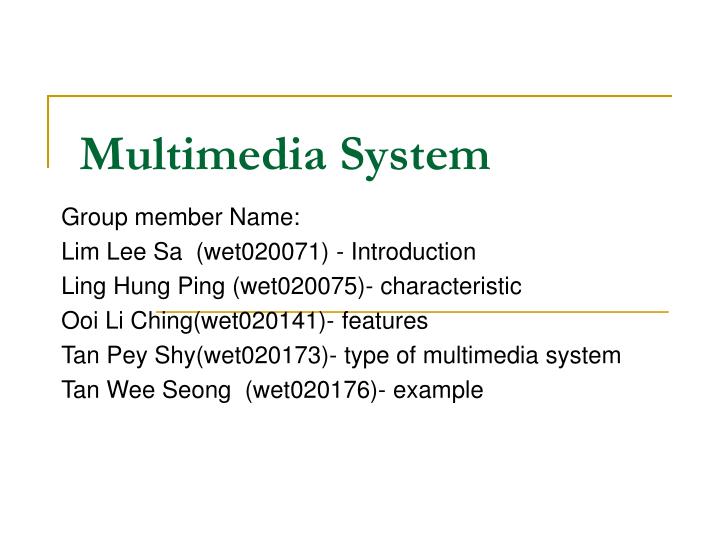 multimedia system