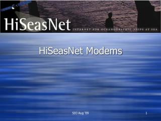 HiSeasNet Modems