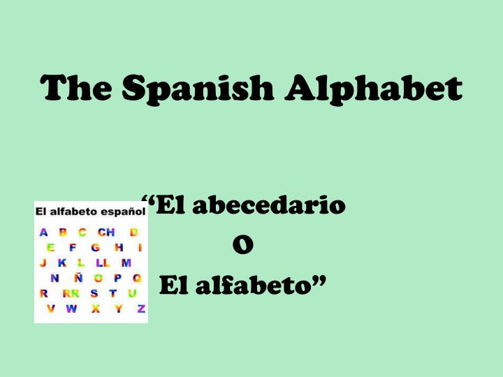 the spanish alphabet