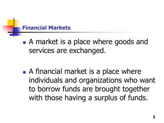 Financial Markets