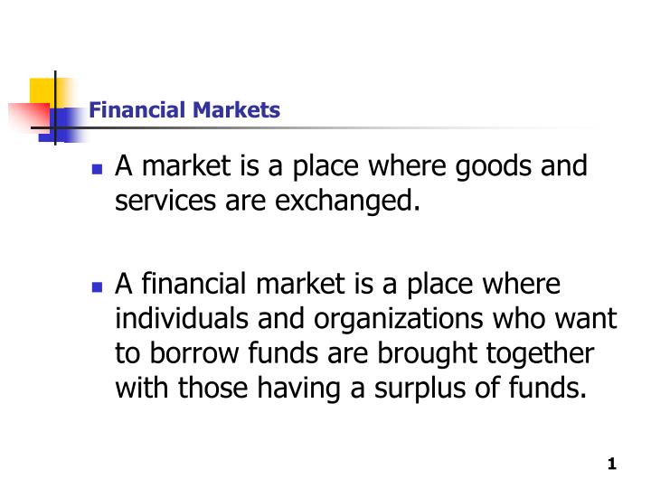 financial markets