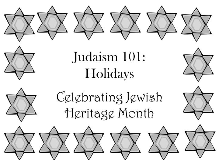judaism 101 holidays