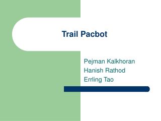 Trail Pacbot